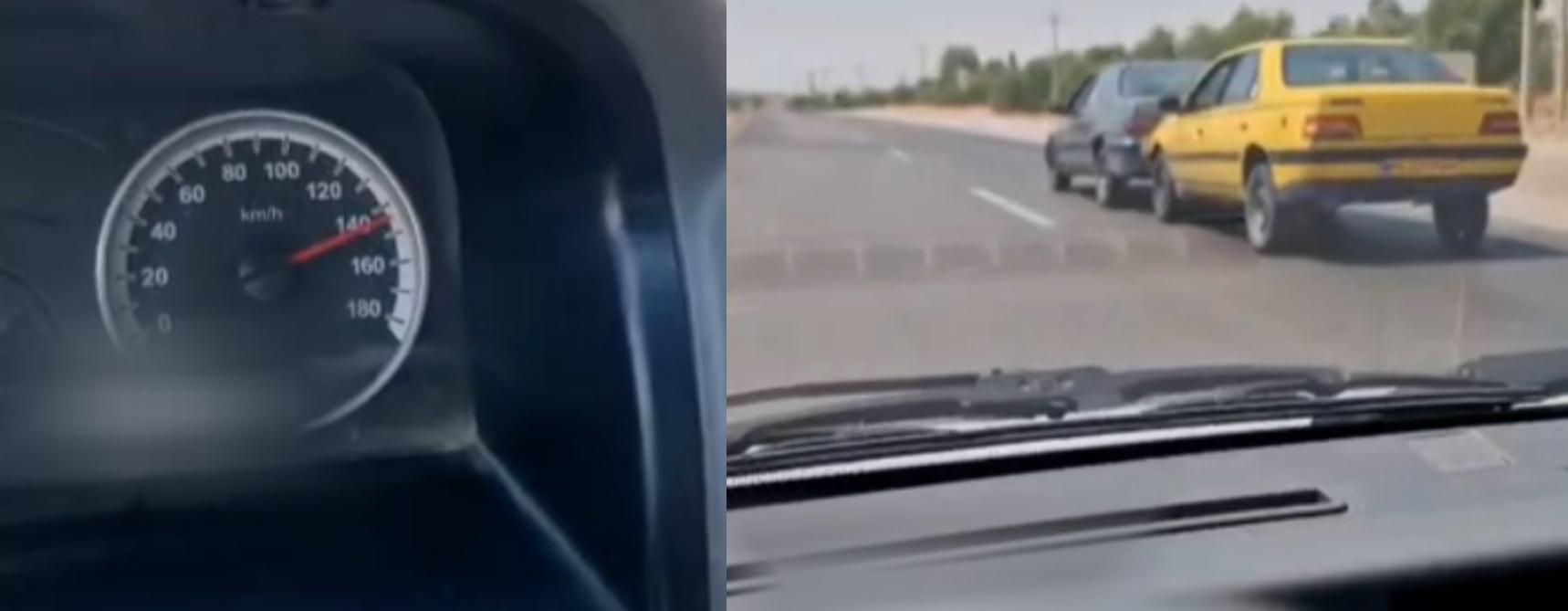 صحنه ای هالیوودی در جاده ای بین شهری 