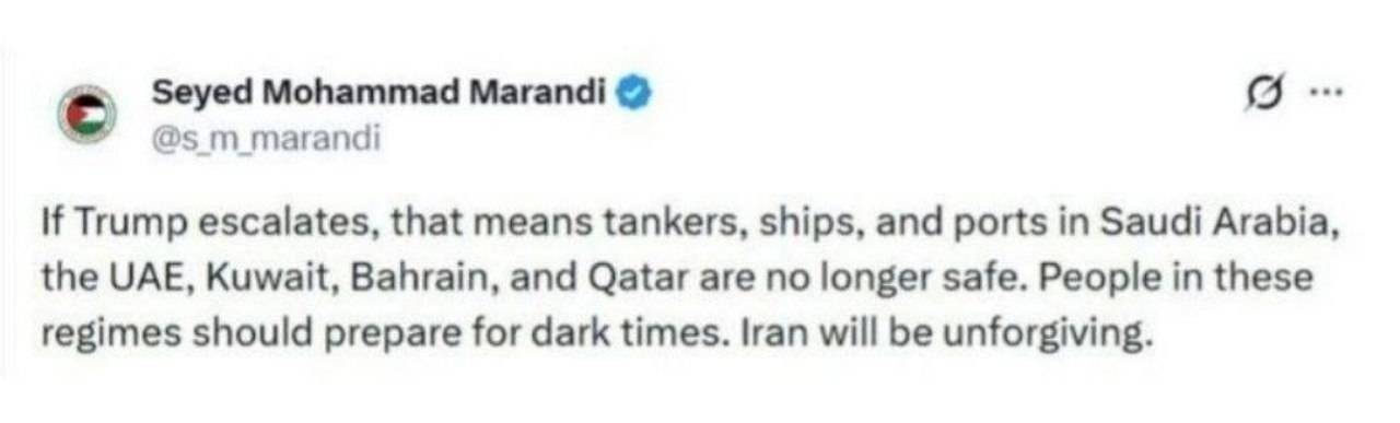 ترامپ تنش ایجاد کند ،منطقه برای همه نا امن می شود !